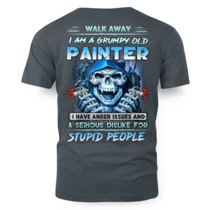 Grumpy Old Painter Skull – Funny Quote T-Shirt