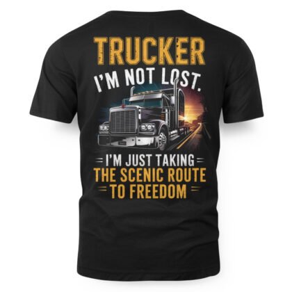 Trucker Scenic Route To Freedom Apparel - Trucker T-Shirt